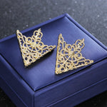 2pcs Silver Vintage Gothic Triangle Shirt Collar Brooch in Gold - Mounteen