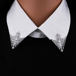 2pcs Silver Vintage Gothic Triangle Shirt Collar Brooch - Mounteen