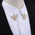 2pcs Silver Vintage Gothic Triangle Shirt Collar Brooch - Mounteen