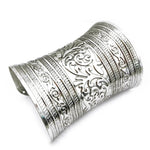 Ancient Egypt Inspired Cuff Bracelet in Silver - Mounteen