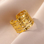 Ancient Sun Sumerian Cuff Ring