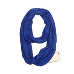 Blue Anti Theft Scarf with Pocket. Shop Scarves on Mounteen. Worldwide shipping available.