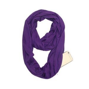 Purple Anti Theft Scarf with Pocket. Shop Scarves on Mounteen. Worldwide shipping available.