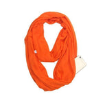 Orange Anti Theft Scarf with Pocket. Shop Scarves on Mounteen. Worldwide shipping available.