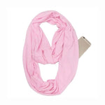 Pink Anti Theft Scarf with Pocket. Shop Scarves on Mounteen. Worldwide shipping available.