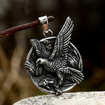 Bird of Prey Hawk Eagle Stainless Steel Pendant Necklace in Pendant & Chain - Mounteen