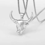 Bull's Head Necklace in Silver - Mounteen