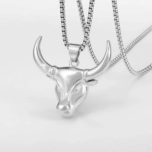 Bull's Head Necklace in Silver - Mounteen