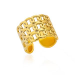 Chain Mail Gold Color Open Ring