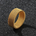 Chainmail Mesh Ring in Gold - Mounteen