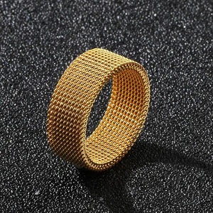 Chainmail Mesh Ring in Gold - Mounteen