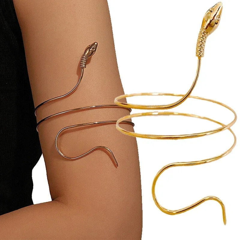 Coiled Snake Serpentine Armlet Wire Wrapped Arm Cuff - Mounteen