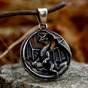 Flying Dragon 316L Stainless Steel Pendant Necklace - Mounteen