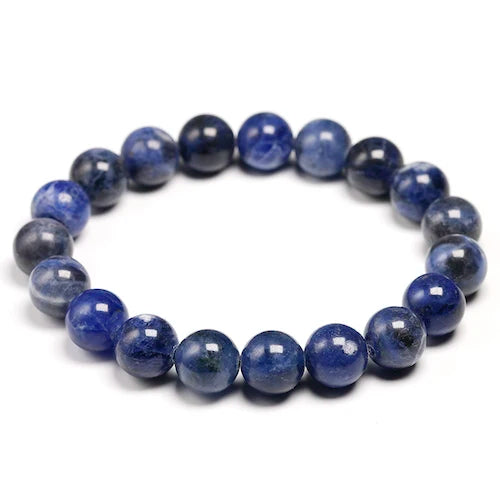 Healing Sodalite Bracelet - 10mm Beads. Shop Bracelets on Mounteen. Worldwide shipping available.