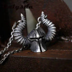 Horned Helmet Gothic Nordic Stainless Steel Necklace - Mounteen