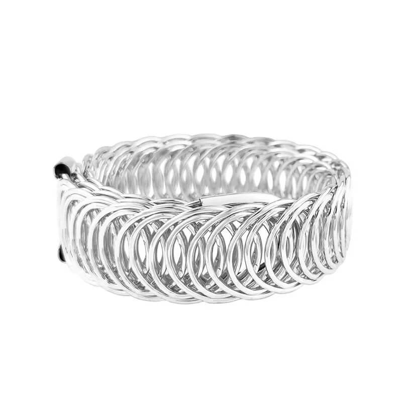 Infinite Circles Adjustable Bracelet in Silver - Mounteen