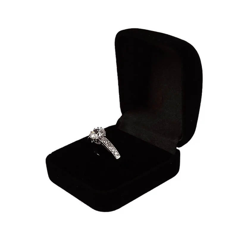Jewelry Box for Earrings, Rings, Necklaces, Pendants in Black - Mounteen