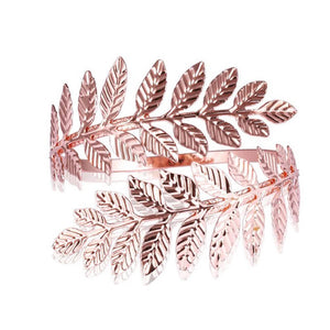 Laurel Leaf Greek Roman Bridal Armlet Arm Cuff in Rose Gold - Mounteen