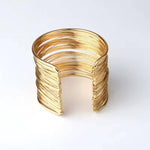 Long Open Wire Bracelet Gold Color