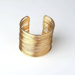 Long Open Wire Bracelet Gold Color