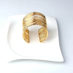 Long Open Wire Bracelet Gold Color