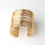 Long Open Wire Bracelet Gold Color - Mounteen