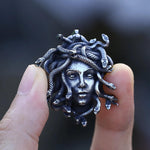 Medusa Woman With Snake Hair Gorgon Necklace in Calm - Mounteen
