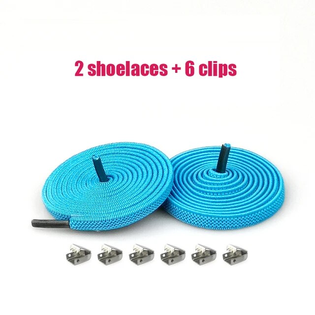 Blue No-Tie Buckle Shoelaces. Shop Shoelaces on Mounteen. Worldwide shipping available.