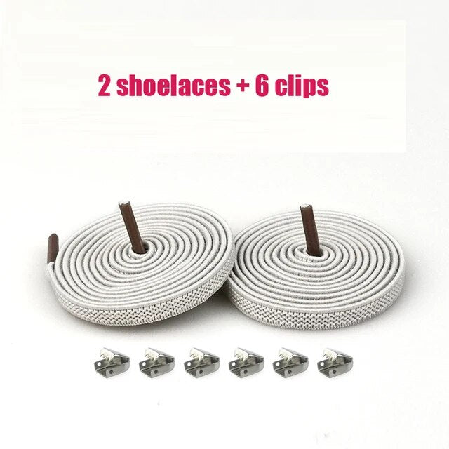 Gray No-Tie Buckle Shoelaces. Shop Shoelaces on Mounteen. Worldwide shipping available.