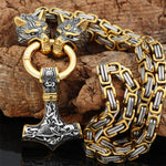 Nordic Celtic Wolf Odin Stainless Steel Necklace Chain - Mounteen