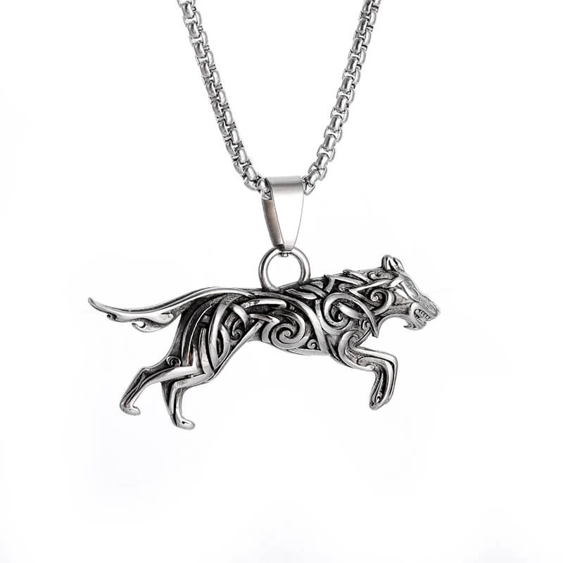 Nordic Running Wolf Necklace - Mounteen