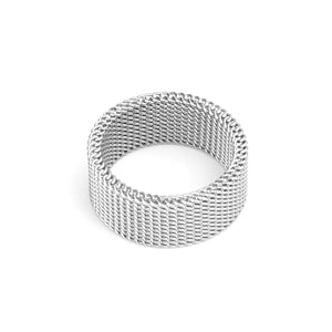 Punk Geometric Twist Stainless Steel Ring - Mounteen