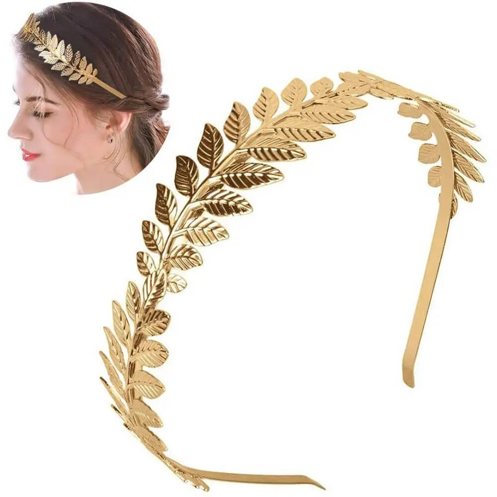 Retro Laurel Leaf Hair Accessory Greek Roman Bridal Hairband - Mounteen