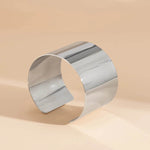 Short Boho Fashion Metal Cuff Bracelet in Silver - Mounteen