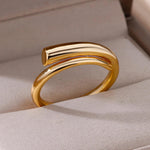Simple Elegant Adjustable Ring in Gold - Mounteen