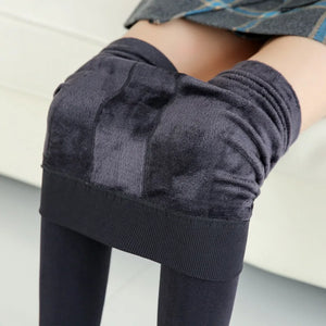 Gray One Size Fits All Faux Fur Leggings - Mounteen. Worldwide shipping available.
