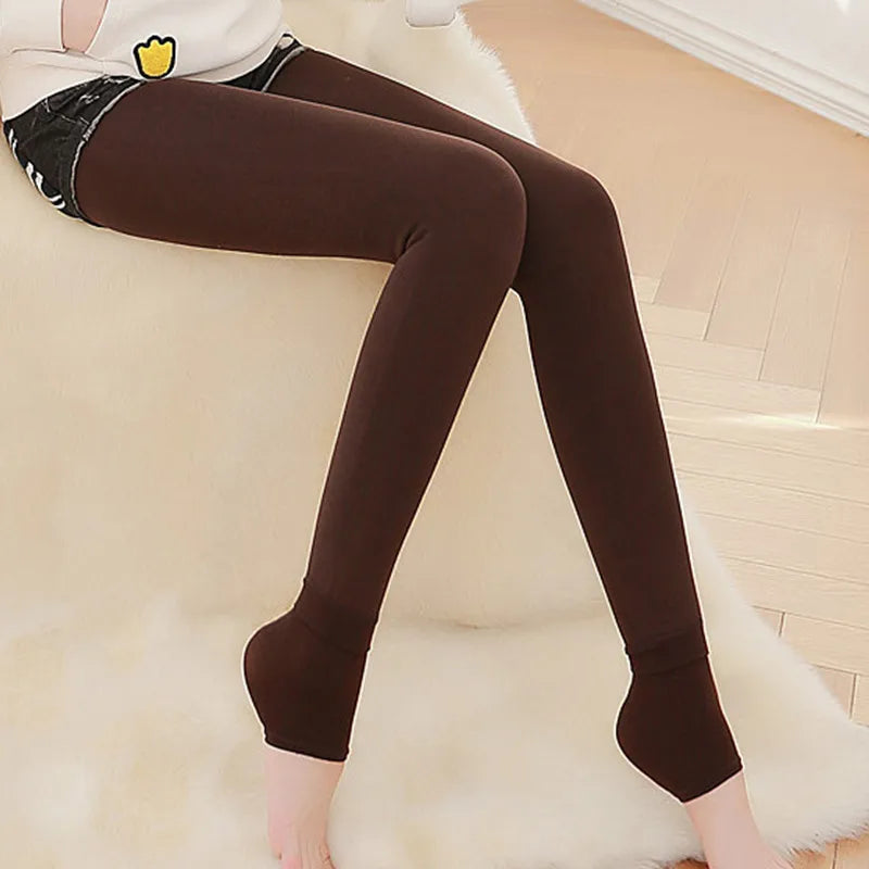 Brown One Size Fits All Faux Fur Leggings - Mounteen. Worldwide shipping available.