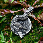 Squirrel On a Tree With Cones Stainless Steel Pendant Necklace in Pendant Only - Mounteen