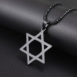 Star of David Stainless Steel Necklace in Black - Mounteen