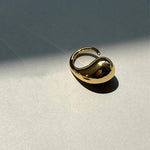 Tadpole Water Drop Adjustable Ring in Gold - Mounteen
