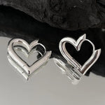 Vintage Heart Earrings 925 Sterling Silver - Mounteen