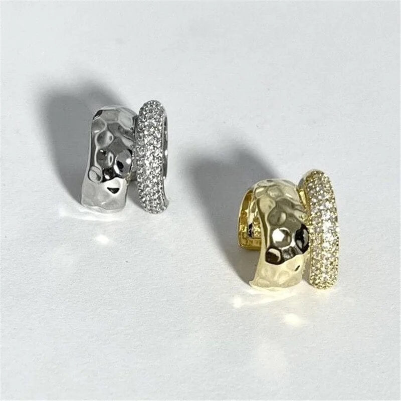 Zinc No Piercing Dual Ring Ear Cuffs