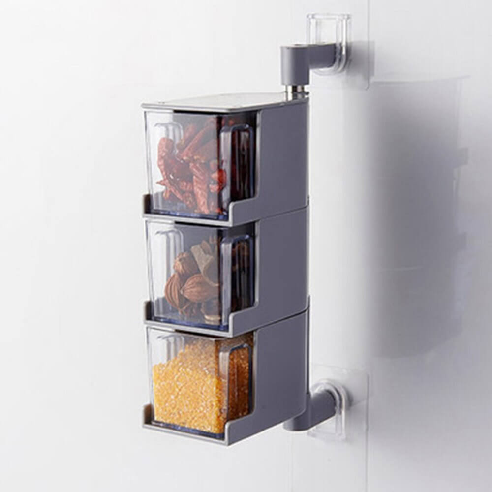 Spice Box ,360° Revolving Seasoning Spice Container, Kitchen