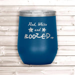 4th of July Wine Tumbler - Blue