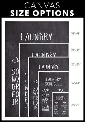 Laundry Schedule Sign - Gallery Wrap
