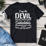 The Devil On My Shoulder T-Shirt. Shop Shirts & Tops on Mounteen. Worldwide shipping available.