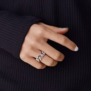 Adjustable Dainty Silver Chain Ring. Shop Jewelry on Mounteen. Worldwide shipping available.