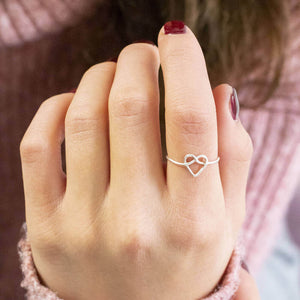 Adjustable Love Heart Knot Ring. Shop Jewelry on Mounteen. Worldwide shipping available.