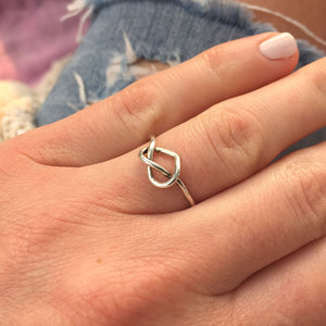 Adjustable Love Heart Knot Ring. Shop Jewelry on Mounteen. Worldwide shipping available.