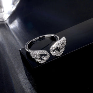 Adjustable Zinc Alloy Angel Wings Ring. Shop Jewelry on Mounteen. Worldwide shipping available.